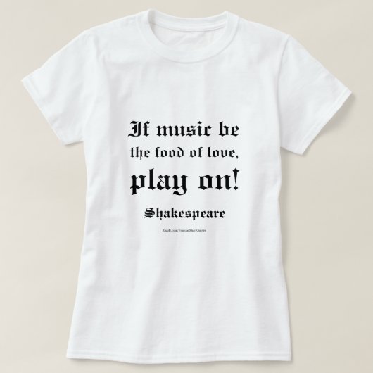 William Shakespeare Liefdescitaat L3 T-shirt (Design voorkant)