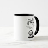 William Shakespeare Love All Quote Mok (Voorkant rechts)