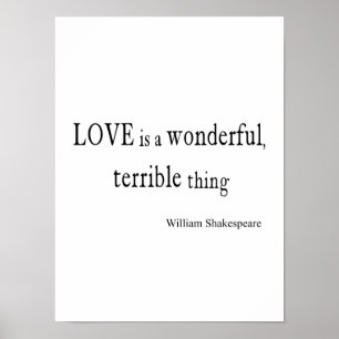 William Shakespeare Love is geweldig en verschrikk Poster