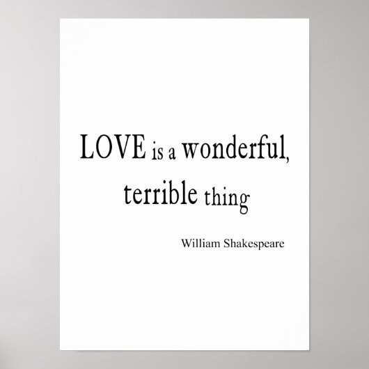 William Shakespeare Love is geweldig en verschrikk Poster (Voorkant)