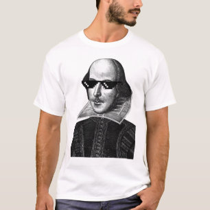 William Shakespeare met Shades White Mannen T-shirt
