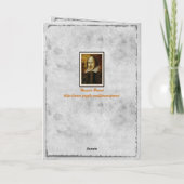 William Shakespeare met zijn Wenskaart Kaart (Achterkant)
