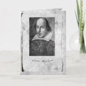 William Shakespeare met zijn Wenskaart Kaart (Voorkant)
