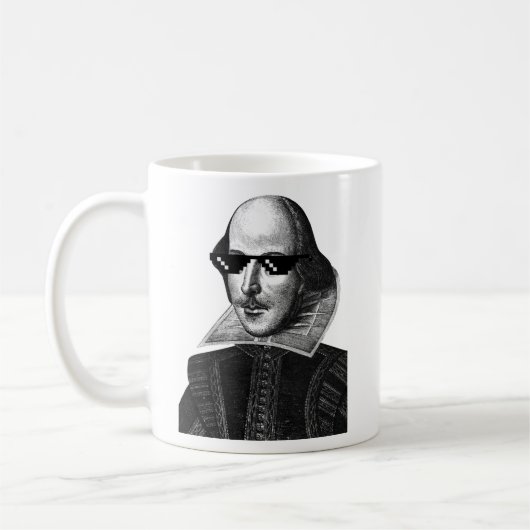 William Shakespeare met zonnebril Classic Koffiemok (Links)