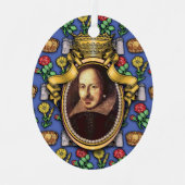 William Shakespeare Metal Ornament (Voorkant)