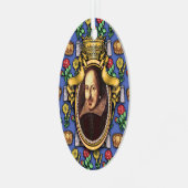 William Shakespeare Metal Ornament (Voorkant links)