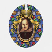 William Shakespeare Metal Ornament (Achterkant)