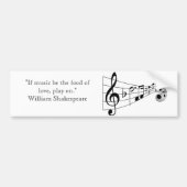 William Shakespeare muziekquote bumper sticker (Voorkant)