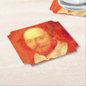 William Shakespeare Paper Beverage Coaster Kartonnen Onderzetters (Gekanteld)
