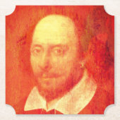 William Shakespeare Paper Beverage Coaster Kartonnen Onderzetters (Voorkant)