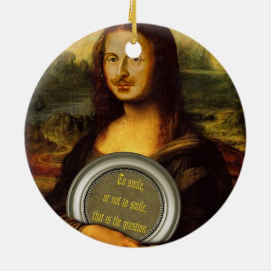 William Shakespeare Parody Keramisch Ornament (Achterkant)