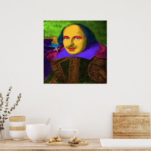 William Shakespeare Pop Art Poster (Keuken)