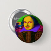 William Shakespeare Pop Art Ronde Button 5,7 Cm (Voorkant /achterkant)