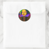 William Shakespeare Pop Art Ronde Sticker (Tas)