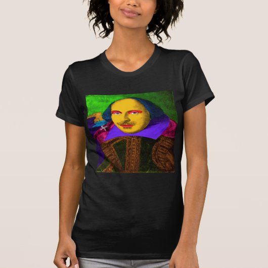 William Shakespeare Pop Art T-shirt (Voorkant)