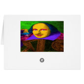 William Shakespeare Pop Art Wenskaart (Achterkant Horizontaal)