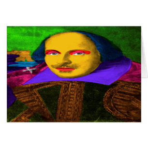 William Shakespeare Pop Art Wenskaart