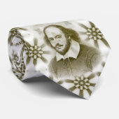 William Shakespeare Portrait and Signature Stropda Stropdas (Opgerold)