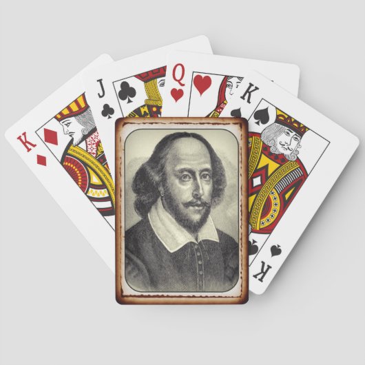 William Shakespeare Portrait Cards Speelkaarten (Achterkant)