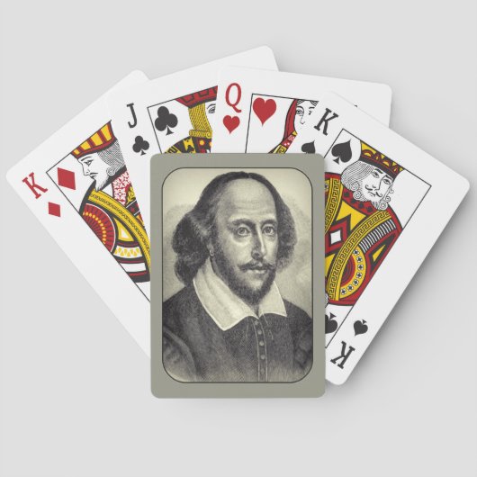 William Shakespeare Portrait Cards Speelkaarten (Achterkant)