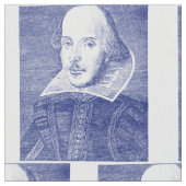 William Shakespeare Portrait First Folio Stof (Close Up)