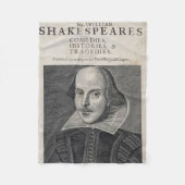 William Shakespeare Portrait Fleece Deken (Voorkant)
