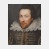 William Shakespeare Portrait Fleece Deken (Voorkant)