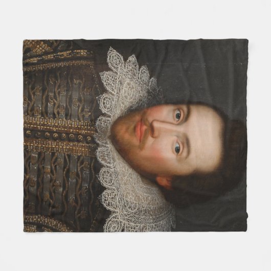 William Shakespeare Portrait Fleece Deken (Voorkant (Horizontaal))