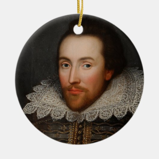 William Shakespeare Portrait Keramisch Ornament (Voorkant)