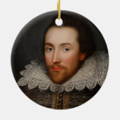  William Shakespeare Portrait Keramisch Ornament (Achterkant)
