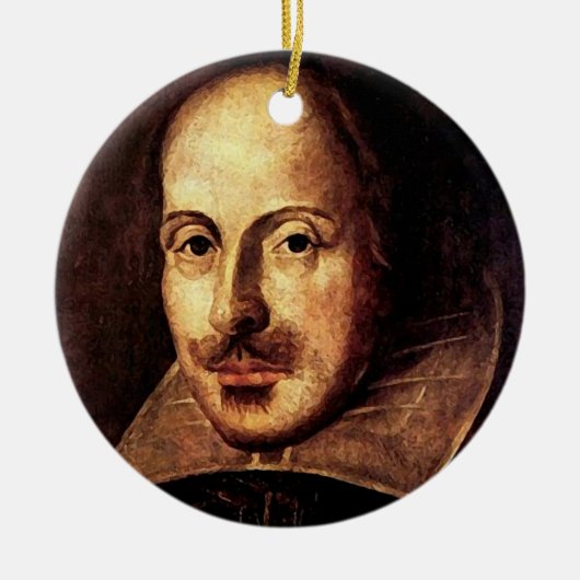 William Shakespeare Portrait Keramisch Ornament (Voorkant)