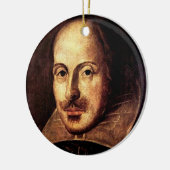 William Shakespeare Portrait Keramisch Ornament (Links)