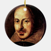William Shakespeare Portrait Keramisch Ornament (Achterkant)
