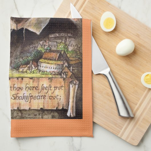 William Shakespeare Portrait Kitchen Towel Theedoek (Quarter Fold)