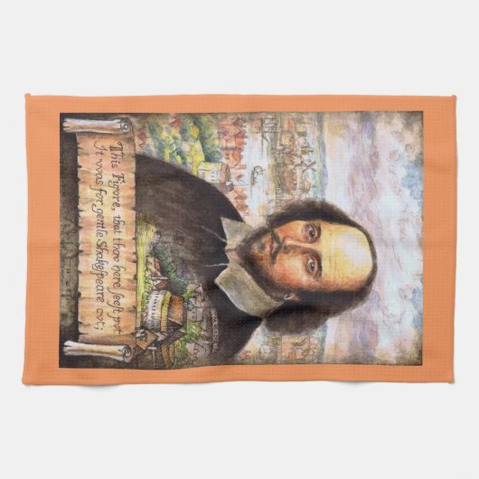 William Shakespeare Portrait Kitchen Towel Theedoek (Horizontaal)