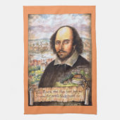 William Shakespeare Portrait Kitchen Towel Theedoek (Verticaal)