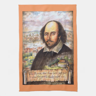William Shakespeare Portrait Kitchen Towel Theedoek