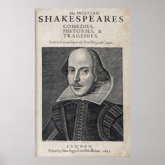 William Shakespeare Portrait Poster (Voorkant)