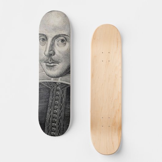 William Shakespeare Portrait Skateboard (Voorkant)