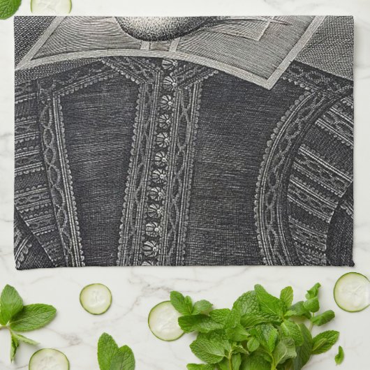 William Shakespeare Portrait Theedoek (Gevouwen)