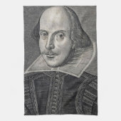William Shakespeare Portrait Theedoek (Verticaal)