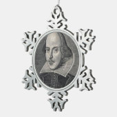 William Shakespeare Portrait Tin Sneeuwvlok Ornament (Rechts)