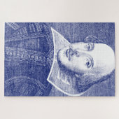 William Shakespeare Portrait uit First Folio Legpuzzel (Horizontaal)