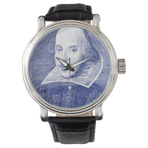 William Shakespeare Portret First Folio Horloge