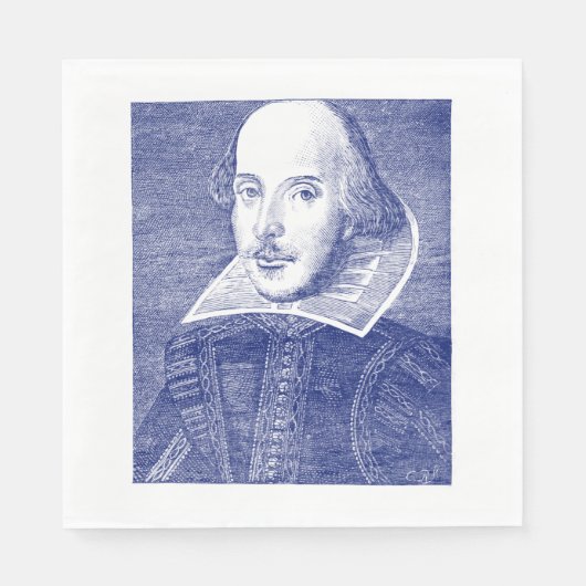William Shakespeare Portret First Folio Servet (Voorkant)