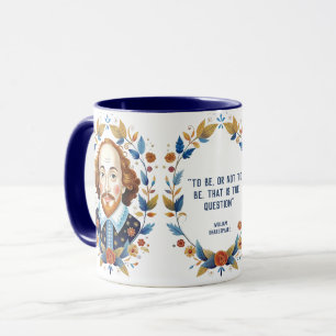 William Shakespeare portret Hamlet illustratie Mok