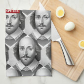 William Shakespeare portret Hamlet illustratie Theedoek (Quarter Fold)