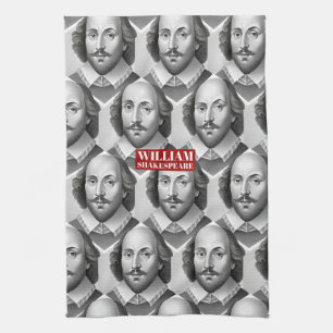 William Shakespeare portret Hamlet illustratie Theedoek