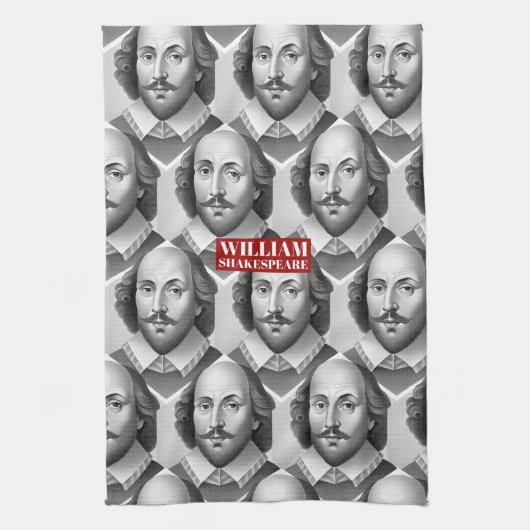 William Shakespeare portret Hamlet illustratie Theedoek (Verticaal)