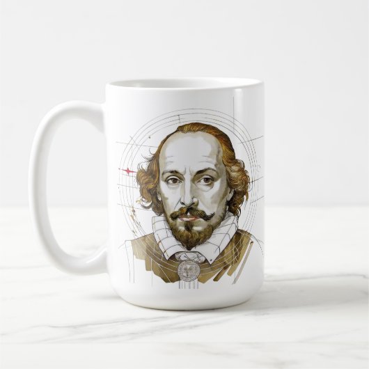 William Shakespeare portret Romeo Juliet Koffiemok (Links)